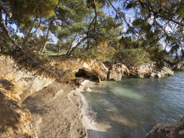 One of the little coves within easy walking distance.